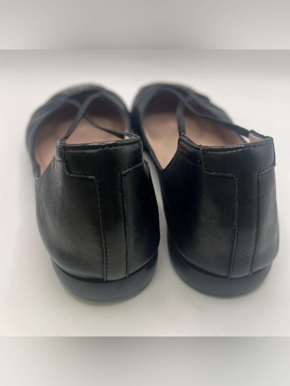 Taryn Rose-Alessandra Nappa‎ Blk Leather Ruched Ballet Flats, Women, 8-1/2 - Picture 4 of 9